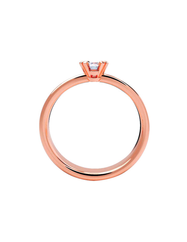 Anillo de Compromiso de 14K con Diamante de Lab... image number null