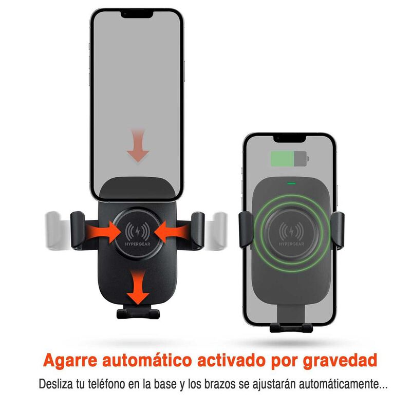 Soporte y cargador inal&aacute;mbrico HYPERGEAR 15w au... image number null