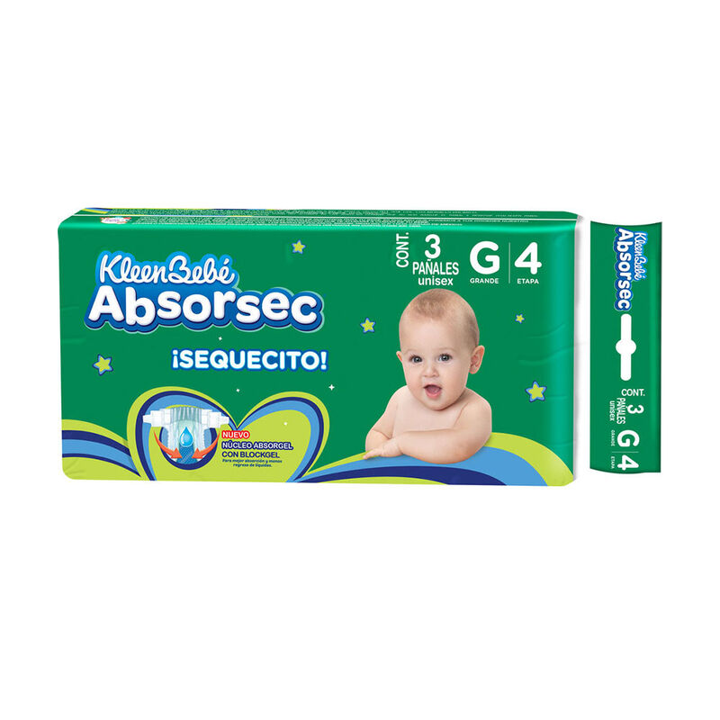 Pa&ntilde;al Bb Gde Absorsec Ul Kleen Bebe 3 image number null