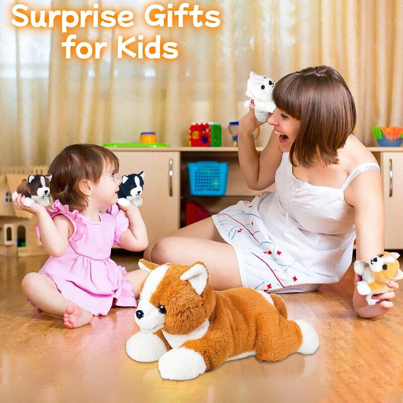 Perro De Peluche Youthfuljive Corgi Con Beb&eacute;s, ... image number null