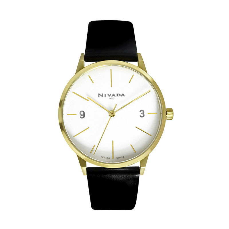 Reloj Nivada Minimalist Dama Dorado/Piel Blanco... image number null