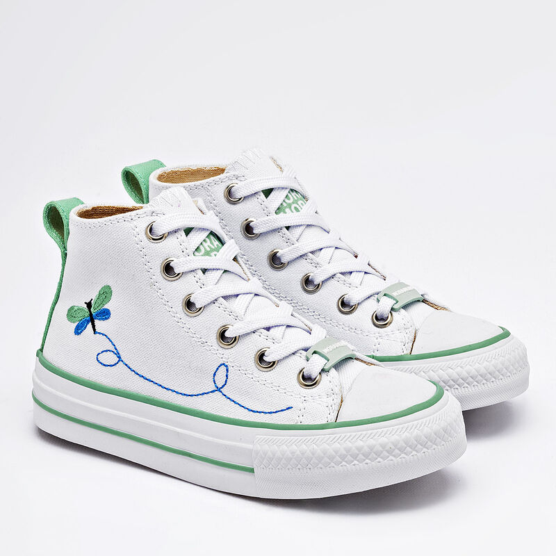 Moramora tenis para ni&ntilde;a blanco verde cod 14068... image number null