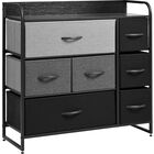 Mueble Buro Organizador Comoda Metal 7 Cajoneras Tela Negro