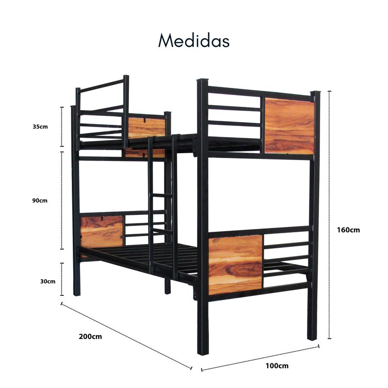 Litera Individual Corso Color Negro Parota Base... image number null