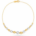 Pulsera De Oro Amarillo Y Blanco 14k (21.5 Cm Aprox)