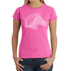 Camiseta Word Art Para Mujer - Crin de Caballo- Rosa