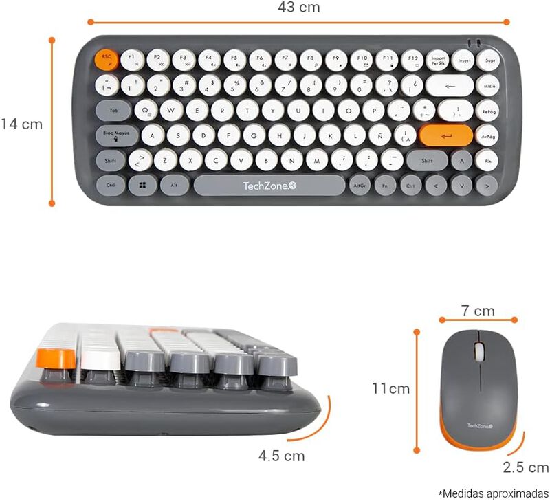 TechZone Teclado y Mouse Óptico Inalámbrico Plu... image number null