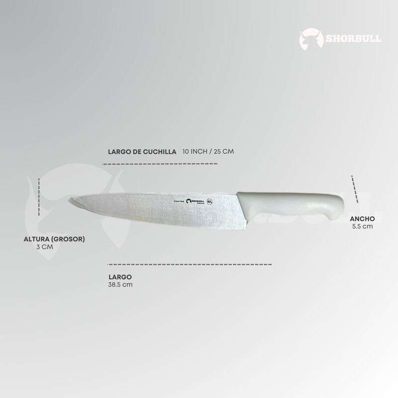 Cuchillo Chef 10 inch Hoja Acero Inoxidable Man... image number null