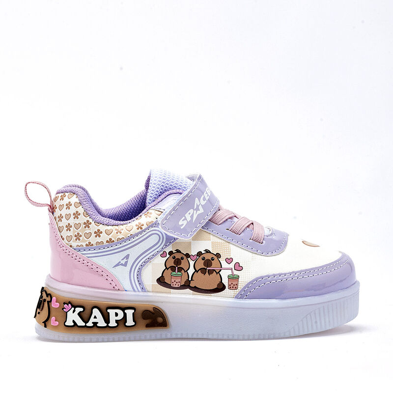 Space Boys Tenis Con Luces Para Beb&eacute; Blanco Lil... image number null
