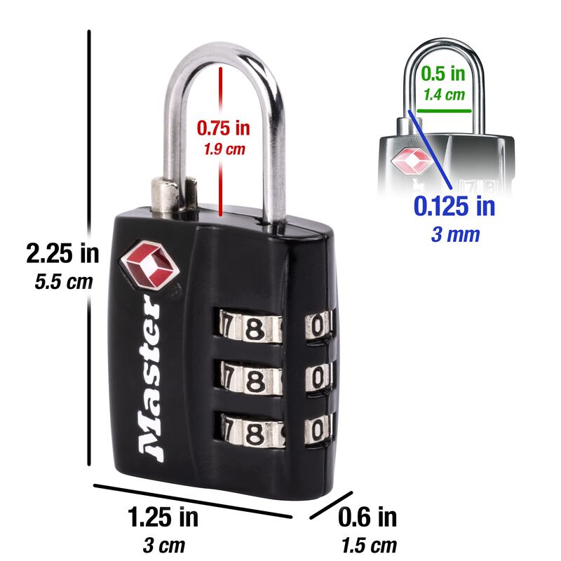 Candado Para Equipaje Master Lock 4680dblk Apro... image number null
