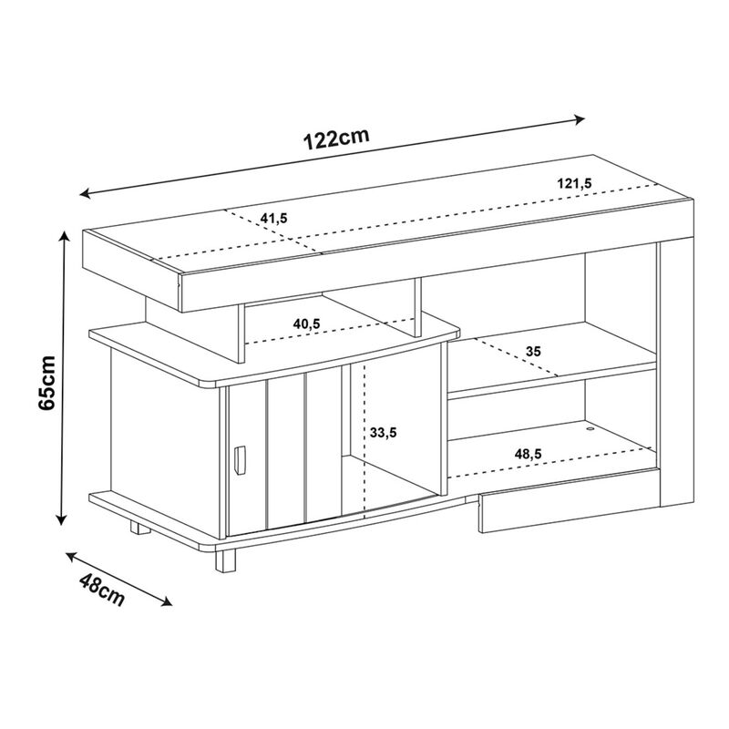 Mueble para TV Bertolini Royal Imbuia Capuccino image number null