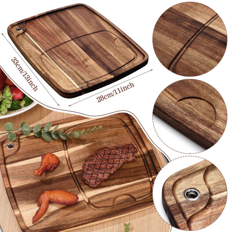 Plato para Bistec Uiifan de Madera de Acacia 33... image number null