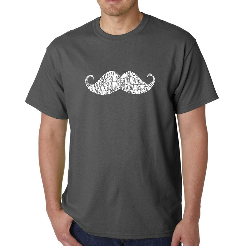 Camiseta Word Art Para Hombre - Bigote - Gris image number null
