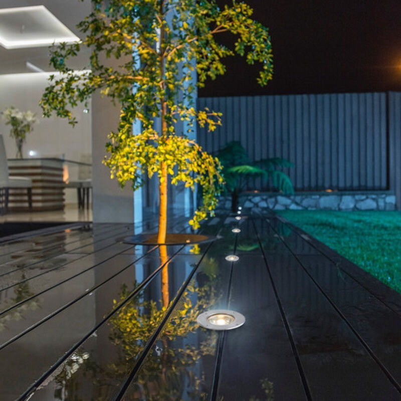 Lampara Empotrado Piso Led Aluminio 6w Luz Suav... image number null