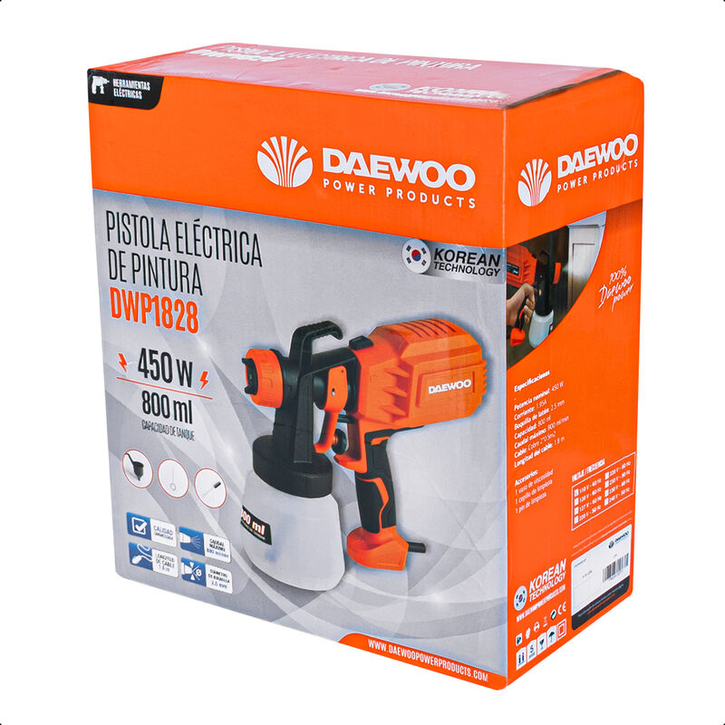Daewoo Pistola El&eacute;ctrica Para Pintar, 450w, Rec... image number null