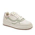Clasben Tenis urbano para mujer. Late verde rosa