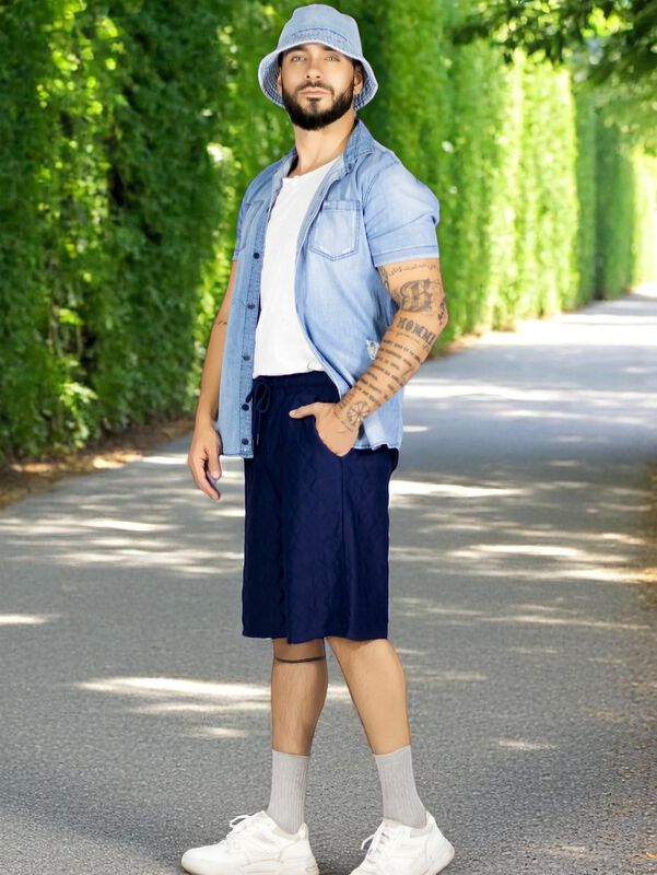 Pack de 2 Shorts Casual Cintura Ajustable Detal... image number null