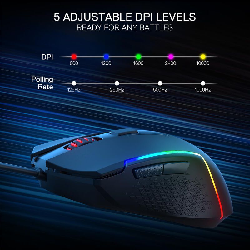 Rat&oacute;n Para Juegos Redragon M616 Rgb 10000 Dpi C... image number null