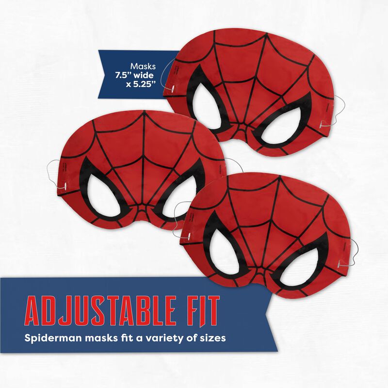 M&aacute;scara De Disfraz Spider-man &ndash; Pack De 24 Recu... image number null