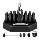 Set Pesa Rusa Ajustable 3en1 20kg Kettlebell Mancuerna Barra Negro Centurfit