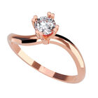 Anillo de Compromiso de 14K con Diamante de Laboratorio 0.20 CT F VS1 Talla 5.5 ORO ROSA 14K&ndash; Amore Mio!