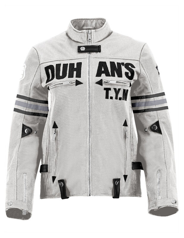 Chamarra Mujer Biker Con Proteccion Blanco Roos... image number null