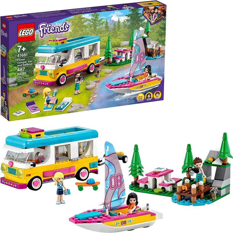Lego Friends Forest Camper Van And Sailboat 416... image number null