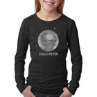 Camiseta De Manga Larga Word Art Para Ni&ntilde;a - Disco Ball - Negro