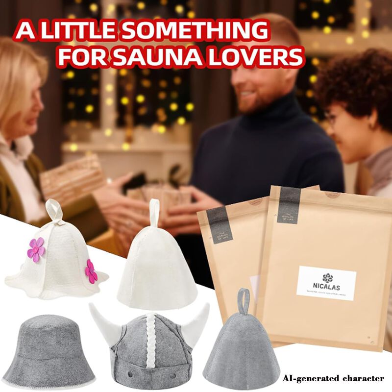 Gorra De Sauna Nicalas De Lana Natural image number null