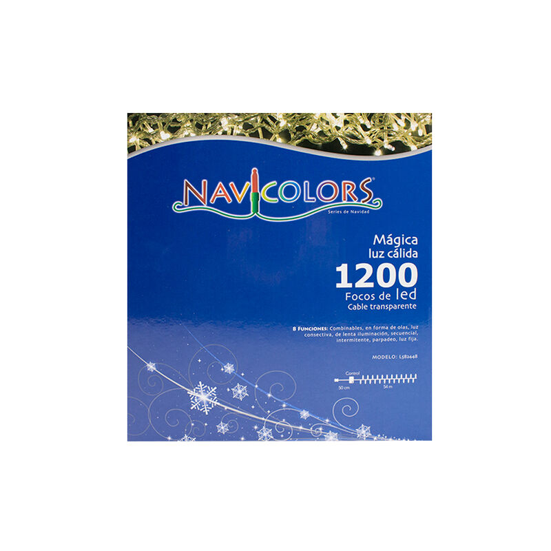 Serie LED 1200 focos, Luz C&aacute;lida cable Transpar... image number null