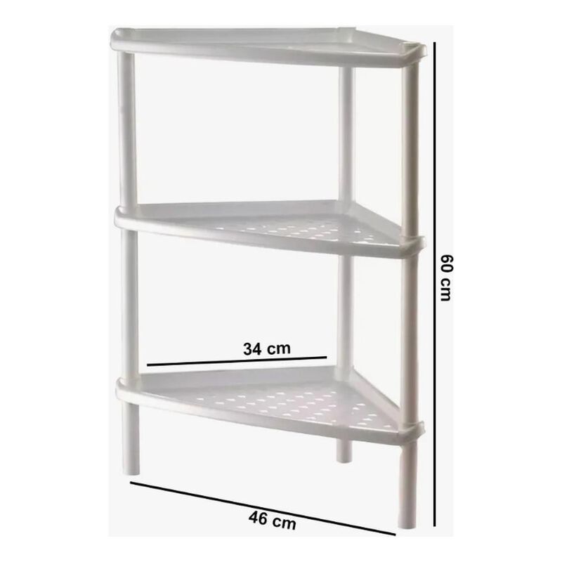 ESTANTE TRIANGULAR CORNER3 3NIV DE 46X34X60CM B... image number null