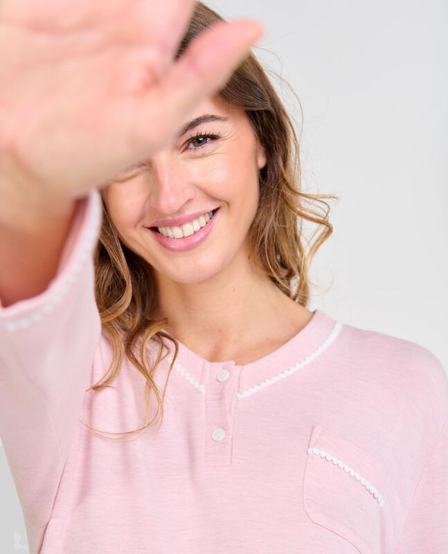 Pijama Melange Rosa Rosa image number null