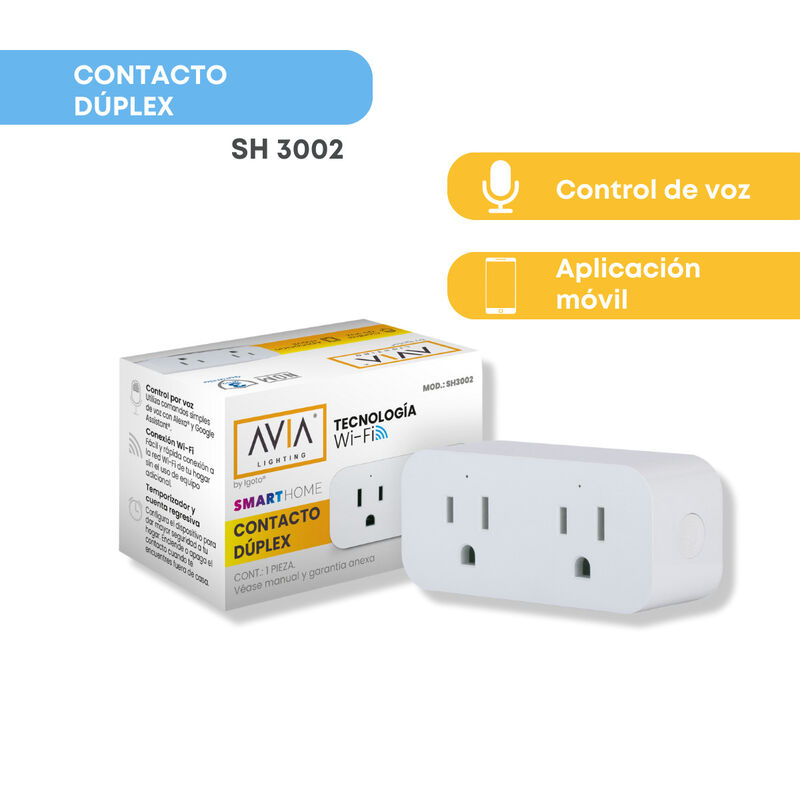 Pack 2 piezas Enchufe Inteligente Duplex Smart ... image number null