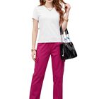 Conjunto 2 Piezas Pants Ajuste C&oacute;modo Y Blusa Minimalista Conj-0180 Fucsia Estilo Casual Urbano Para Mujer