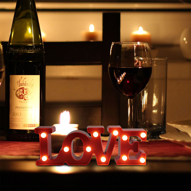 Letrero Decorativo Con Luz Love image number null