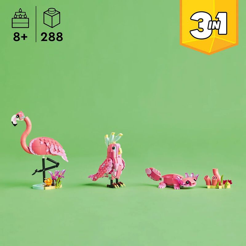 LEGO Creator 3en1 Fauna Salvaje: Flamingo Rosa ... image number null
