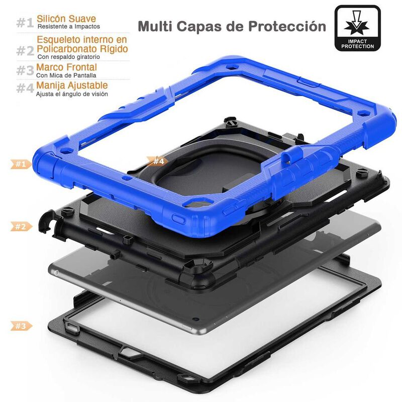 Funda TEKKU HandleD uso rudo para iPad 9 iPad 8... image number null