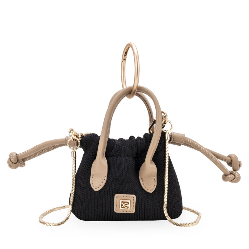 Bolsa Tote Textil Con Charm De Mini Bolsa Color... image number null