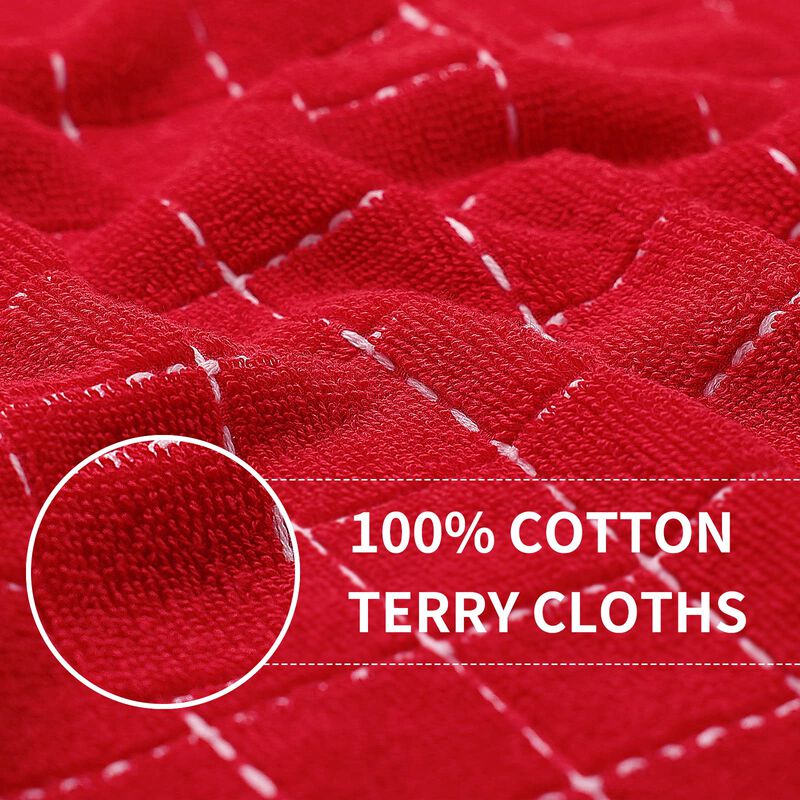 Toallas Homaxy Algod&oacute;n 4 Unidades 33x71 cm Rojo image number null