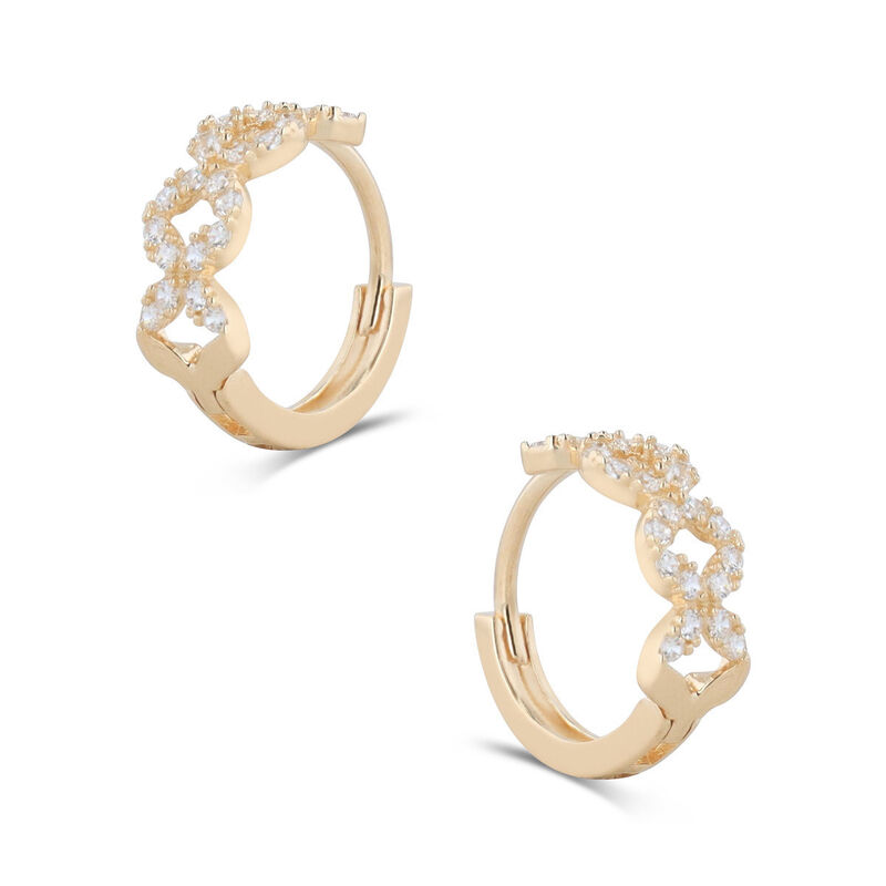 Arracadas De Oro Amarillo 14K Con Zirconias (10... image number null