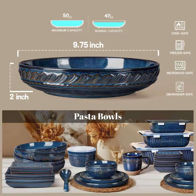 Juego De 4 Cuencos De Pasta Artena 25 cm 1,5 l ... image number null