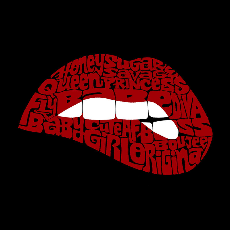 Camiseta Word Art Para Ni&ntilde;a - Labios Salvajes -... image number null
