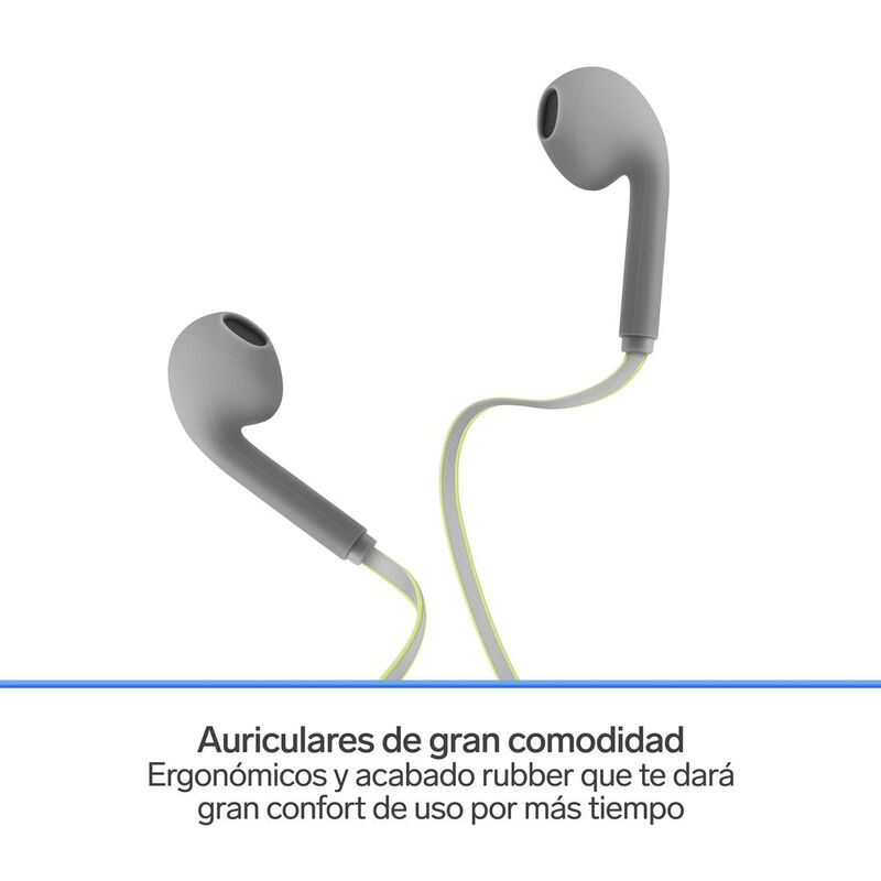 Aud&iacute;fonos Bluetooth Con Cable Reflejante Verde ... image number null