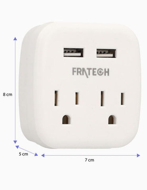 Multicontacto Fratech Con 2 Puertos USB y 2 Enc... image number null