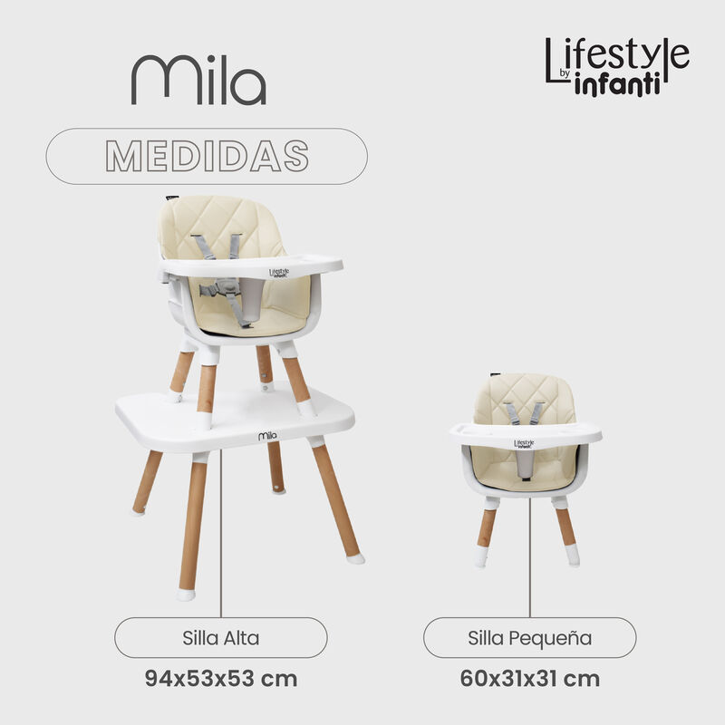 Silla Alta Mila 6 En 1 Beige image number null