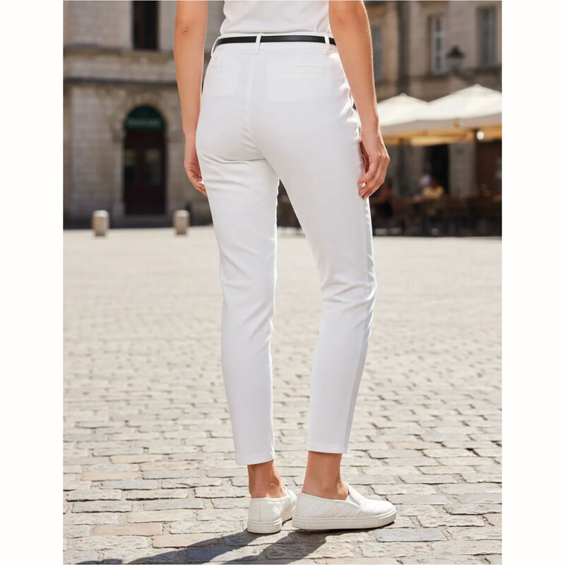 Pantalón a tobillo con Cinturon Active USA Blan... image number null