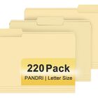Carpeta Archivadora Pandri, Paquete De 220, Pesta&ntilde;a Recortada 1/3, Tama&ntilde;o Carta