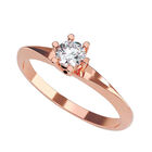 Anillo de Compromiso en Oro Rosa 10K con Circonia -  Talla:6.5/ M443-10R-CZ-65
