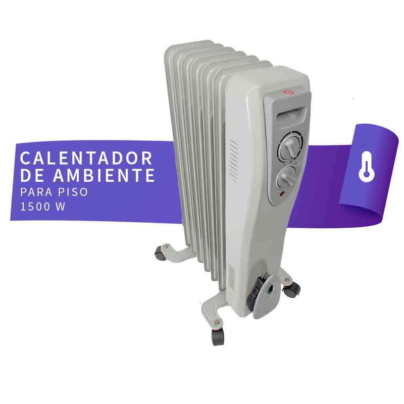 Calentador ambiente de aceite piso al 1500w image number null