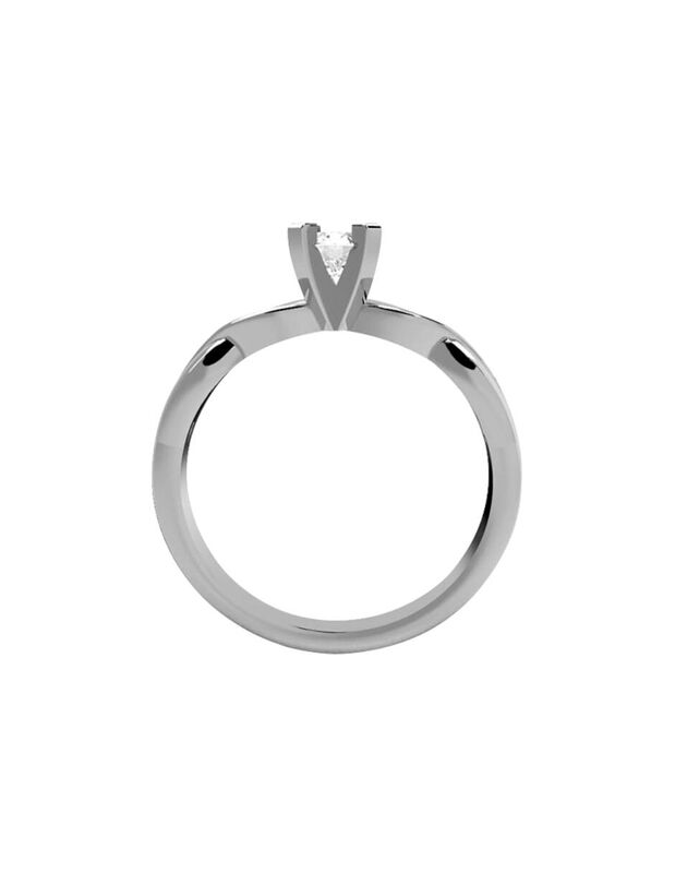 Anillo de Compromiso de 14K con Diamante de Lab... image number null